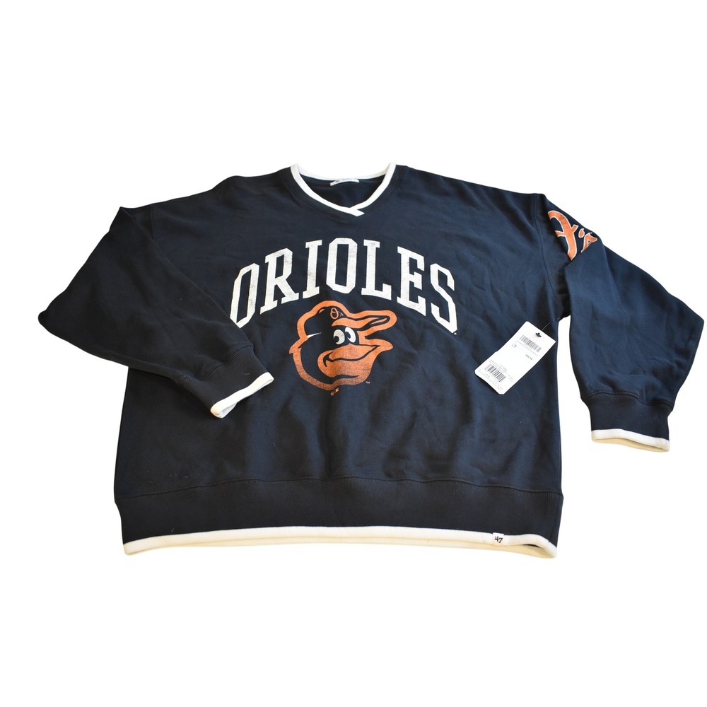 47 Brand Baltimore Orioles Wax Pack Daze Eighties Pullover Sweatshirt XL NEW